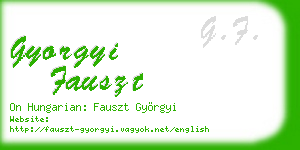 gyorgyi fauszt business card