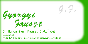gyorgyi fauszt business card